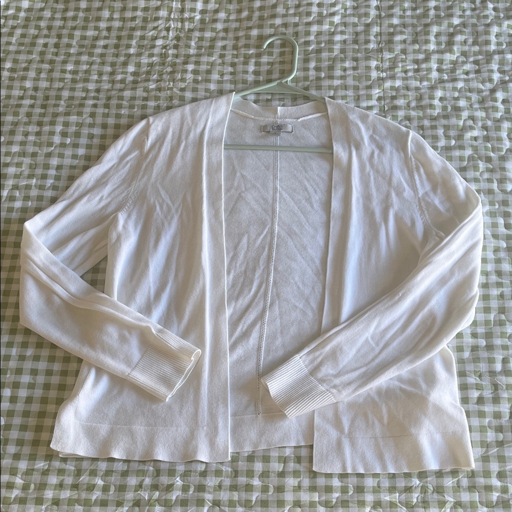 Women’s white knit cardigan